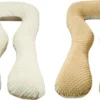 Oreiller D'allaitement / Oreillers De Grossesse | Forme En U 300 Cm | Marron Et Marron à Carreaux