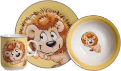 Ritzenhoff & Breker Service Vaisselle Pour Enfants Happy Zoo, Lion, 3 Pièces