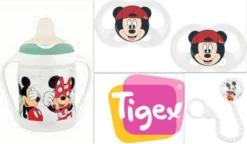 Tigex | Lot De 3 | Gobelet | Tétines | Cordon Sucette | Disney Baby | Mickey | Disney Baby De 6 Mois Et Plus