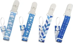 Attache-tétine Garçon - Zinaps Pack De 4 Tétines Bébé, Garçons, Ceinture Tétine Avec Attache, Longueur Réglable, Universel Sans Naam, Bleu (wk 02129) -Bébé Soldes Boutique 1200x715