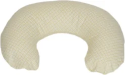 Coussin D'allaitement - Coussin De Grossesse - 100% Coton - 80 Cm - Crème à Carreaux Crème