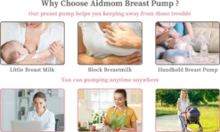 Aidmom - Tire-lait électrique Double - Rose - Tire-lait Portable Rechargeable - Tire-lait Sans Fil - Sans BPA - Tire-lait Mains Libres - 24mm - Allaitement - Lot De 2 Pièces -Bébé Soldes Boutique 1200x724