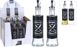 2x Bouteilles D'huile/vinaigre Décoration De Table 300 Ml - Bouteille D'huile En Verres - Ensemble Huile Et Vinaigre - Rechargeable - Huile D'olive/vinaigre - Accessoires De Cuisine