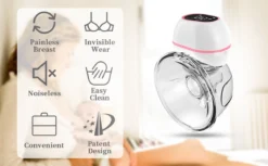 Aidmom - Tire-lait électrique Double - Rose - Tire-lait Portable Rechargeable - Tire-lait Sans Fil - Sans BPA - Tire-lait Mains Libres - 24mm - Allaitement - Lot De 2 Pièces -Bébé Soldes Boutique 1200x742