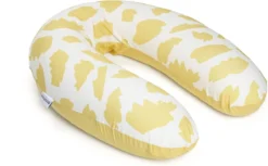 Doomoo Buddy - Coussin D'allaitement Et De Grossesse - Coton Organique - 180cm - Brushes Yellow