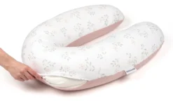 Doomoo Buddy Cover - Housse Pour Coussin D'allaitement Buddy - Coton Organique - 180 Cm - Spring Pink -Bébé Soldes Boutique 1200x747