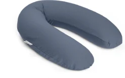 Doomoo Buddy - Coussin D'allaitement Et De Grossesse - Coton Organique - 180cm - Tetra Jersey Blue