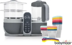 BabyMoov Nutribaby Plus Industrial Grijs + Baby Bols Babybols Multi Set XXL