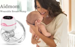 Aidmom - Tire-lait électrique Double - Rose - Tire-lait Portable Rechargeable - Tire-lait Sans Fil - Sans BPA - Tire-lait Mains Libres - 24mm - Allaitement - Lot De 2 Pièces -Bébé Soldes Boutique 1200x761