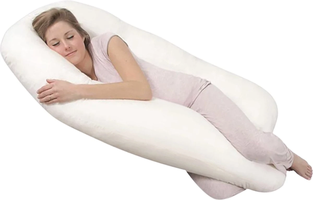 Oreiller De Grossesse Vandera - Oreiller De Couchage Latéral - Oreiller D'allaitement - Oreiller De Corps - Oreiller De Corps - Extra Léger - Amovible Et Lavable