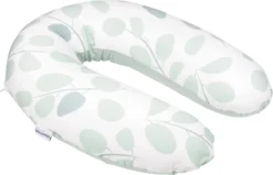 Doomoo Buddy - Coussin D'allaitement Et De Grossesse - Coton Organique - 180cm - Leaves Aqua Green -Bébé Soldes Boutique 1200x773 2