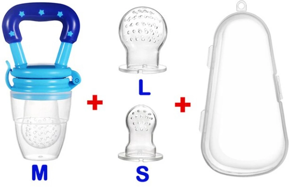 Sucette Aux Fruits - Sucette Pour Nourriture Pour Bébé - Nourriture Pour Bébé - Couverts Couverts Pour Enfants - Blauw - 4 En 1 - Introduction à L' Alimentation 2 Sucette Aux Fruits - Sucette Pour Nourriture Pour Bébé - Nourriture Pour Bébé - Couverts Couverts Pour Enfants - Blauw - 4 En 1 - Introduction à L' Alimentation – Image 2