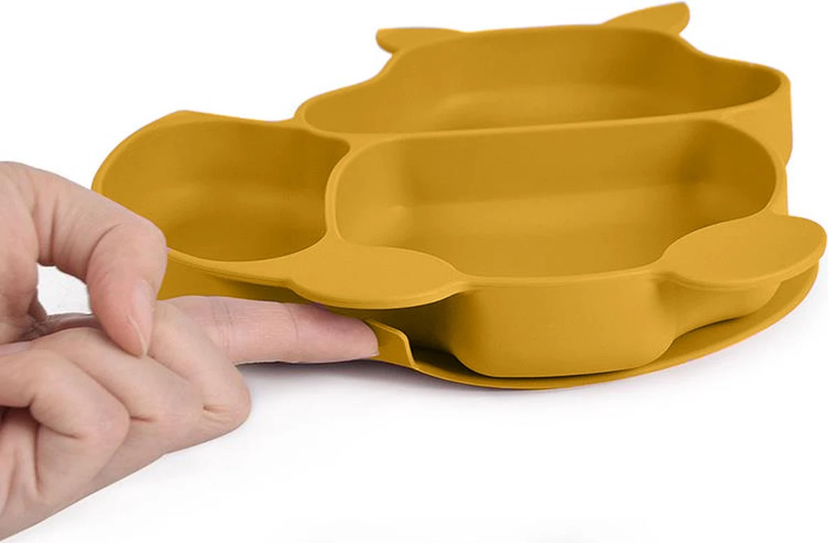 Dutsi - Set Vaisselle Bébé Et Enfant Siliconen - Assiette Ventouse + Cuillère + Fourchette - Renard Rouge Vin 3 Dutsi - Set Vaisselle Bébé Et Enfant Siliconen - Assiette Ventouse + Cuillère + Fourchette - Renard Rouge Vin – Image 3