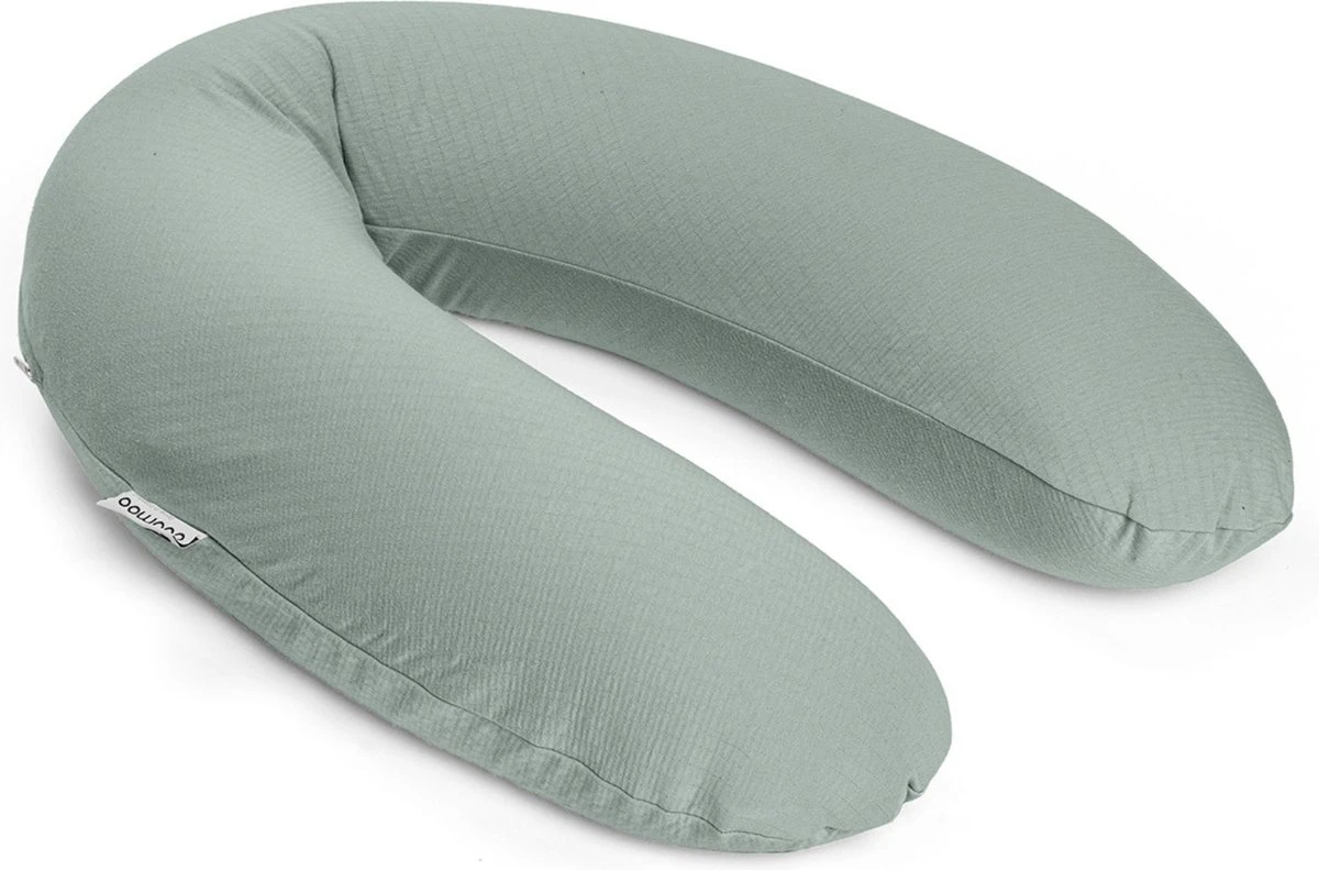 Doomoo Buddy - Coussin D'allaitement Aux Microbilles Ultrafines Et Extra Silencieuses - Coton Bio - 180cm - Tetra Jersey Vert 2 Doomoo Buddy - Coussin D'allaitement Aux Microbilles Ultrafines Et Extra Silencieuses - Coton Bio - 180cm - Tetra Jersey Vert – Image 2