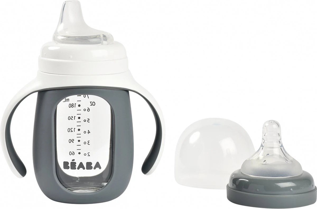 Beaba Béaba D'Apprentissage 2 En 1 Avec Siliconen Grijs Minéral 210 Ml 2 Beaba Béaba D'Apprentissage 2 En 1 Avec Siliconen Grijs Minéral 210 Ml – Image 2