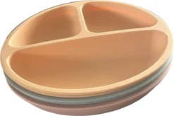 JU&MP Assiette 4 Ventouses - Bébé - Vaisselle Pour Enfants - Assiette Enfant - Incassable - Blauw -Bébé Soldes Boutique 1200x797 2