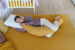 Doomoo Basics Comfy Big - Coussin D'allaitement - Coton Biologique - 190cm - Tetra Ocre -Bébé Soldes Boutique 1200x800 77