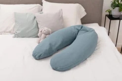Doomoo Basics Comfy Big - Coussin D'allaitement - Coton Biologique - 190cm - Tetra Blue -Bébé Soldes Boutique 1200x801 11