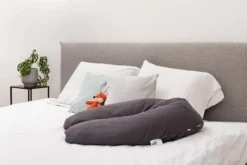 Doomoo Basics Comfy Big - Coussin D'allaitement - Coton Biologique - 190cm - Tetra Grey -Bébé Soldes Boutique 1200x801 16