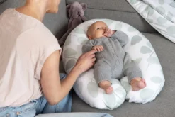 Doomoo Buddy - Coussin D'allaitement Et De Grossesse - Coton Organique - 180cm - Leaves Aqua Green -Bébé Soldes Boutique 1200x801 8