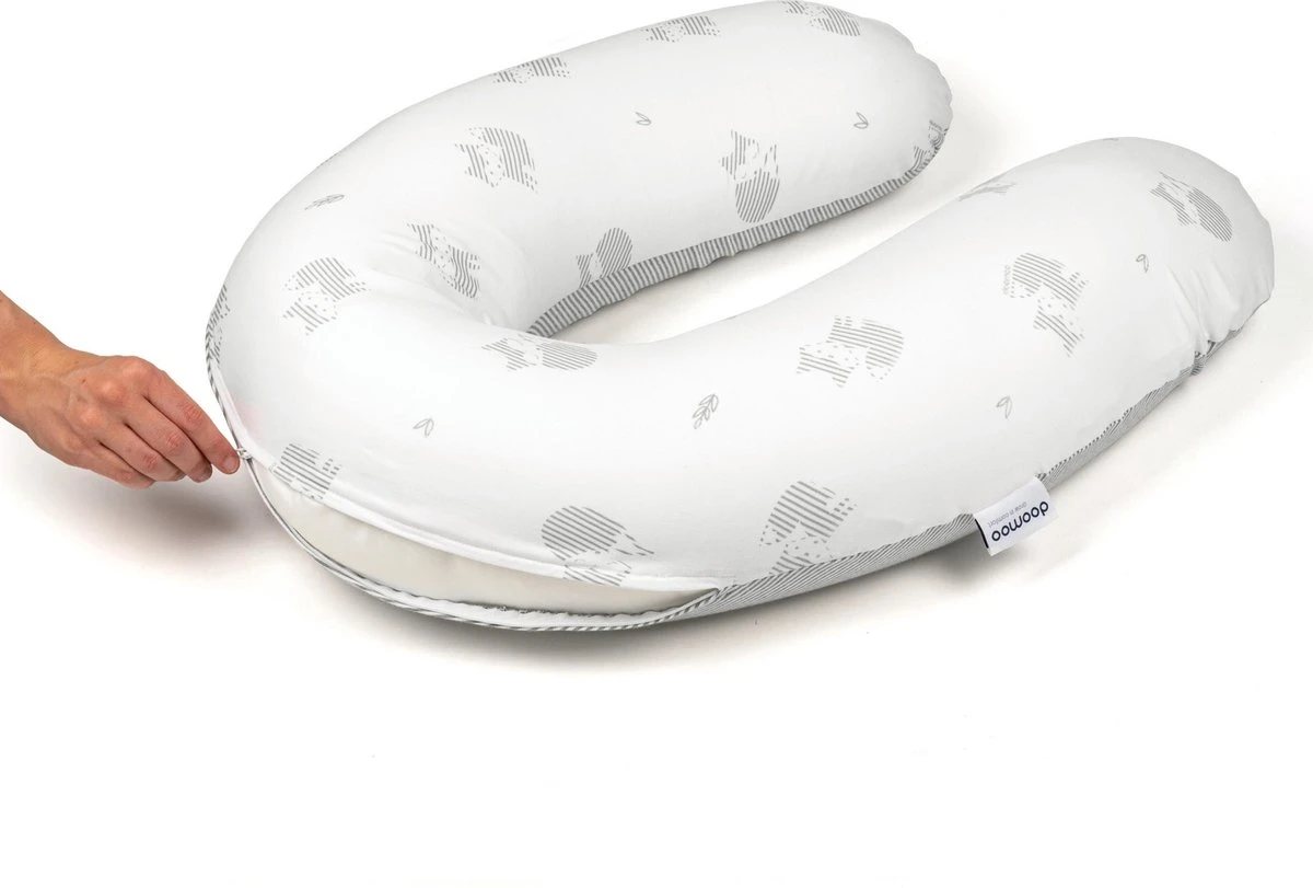 Doomoo Buddy Cover - Housse Pour Coussin D'allaitement Buddy - Coton Organique - 180 Cm - Fox Grey 4 Doomoo Buddy Cover - Housse Pour Coussin D'allaitement Buddy - Coton Organique - 180 Cm - Fox Grey – Image 4