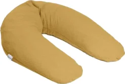 Doomoo Basics - Housse Comfy Big - Housse Pour Coussin D'allaitement Comfy Big - Coton Bio - 190 Cm - Tetra Ocre -Bébé Soldes Boutique 1200x812 3