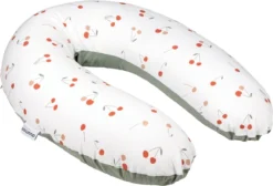 Doomoo Buddy - Coussin D'allaitement Et De Grossesse - Coton Organique - 180cm - Cherries Green -Bébé Soldes Boutique 1200x814 2