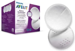 Coussinets D'allaitement Philips Avent - Paquet De 60 - Extra Minces Et Absorbants - Étanches - Support Respirant - Dessus En Nid D'abeille - 2 Bandes Adhésives - Emballées Individuellement - SCF254/61