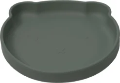 JU&MP Assiette Ventouse Ours - Bébé - Vaisselle Vaisselle Pour Enfants - Assiette Enfant - Incassable - Vert Foncé