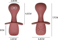 Bébé - Cuillères Bébé - Couverts Couverts Pour Enfants - Couverts Bébé - Sans BPA - 4 Pièces - Rose Grijs -Bébé Soldes Boutique 1200x836 1