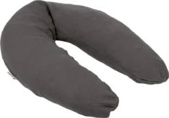 Doomoo Basics Comfy Big - Coussin D'allaitement - Coton Biologique - 190cm - Tetra Grey -Bébé Soldes Boutique 1200x842 2
