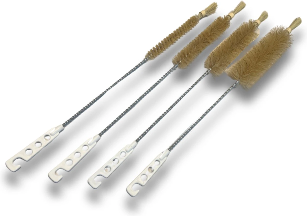 Maus Classic - Set Goupillon - 4 Nettoyeurs De Bouteilles - Poils De Porc Avec Panache - 15-25-35-45 Mm. 1 Maus Classic - Set Goupillon - 4 Nettoyeurs De Bouteilles - Poils De Porc Avec Panache - 15-25-35-45 Mm.