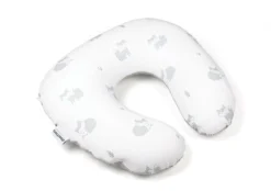 Doomoo Softy - Petit Coussin D'allaitement - Billes Ultra Fines Et Silencieuses - Coton Organique - 150 Cm - Fox Grey