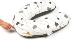 Doomoo Buddy Cover - Housse Pour Coussin D'allaitement Buddy - Coton Organique - 180 Cm - Bear Grey -Bébé Soldes Boutique 1200x847 2