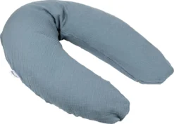 Doomoo Basics - Housse Comfy Big - Housse Pour Coussin D'allaitement Comfy Big - Coton Bio - 190 Cm - Tetra Blue -Bébé Soldes Boutique 1200x858 4