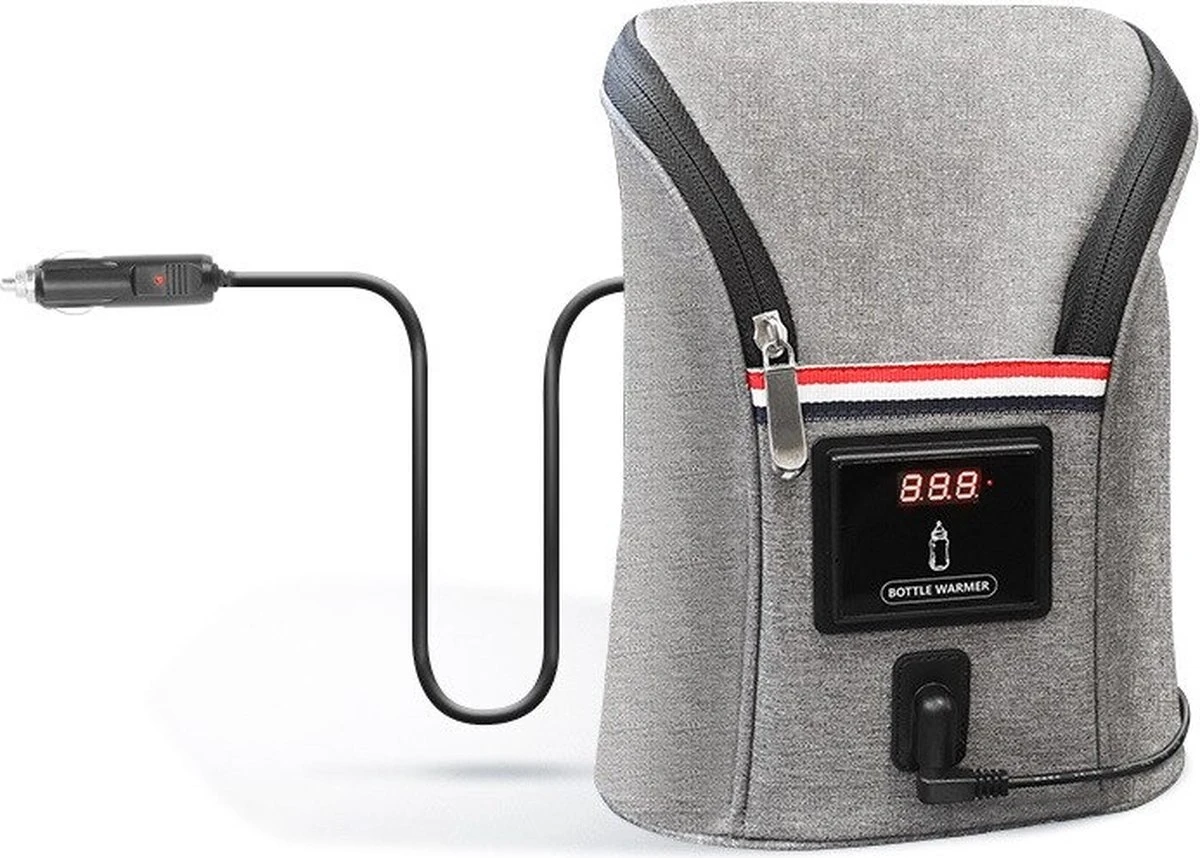 Chauffe- Bouteilles Portable DrPhone Bébé - Chauffe-biberon - Peut être Chauffé Jusqu'à 40 Degrés - Deux Biberons En Même Temps - Grijs 1 Chauffe- Bouteilles Portable DrPhone Bébé - Chauffe-biberon - Peut être Chauffé Jusqu'à 40 Degrés - Deux Biberons En Même Temps - Grijs