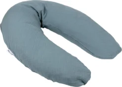 Doomoo Basics Comfy Big - Coussin D'allaitement - Coton Biologique - 190cm - Tetra Blue