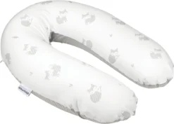 Doomoo Buddy - Coussin D'allaitement Et De Grossesse - Coton Organique - 180cm - Fox Grey