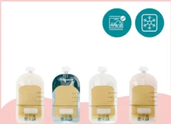 BabyMoov Badabulle ISY 20 Pièces 150 Ml Sacs Souples Réutilisables A004550 -Bébé Soldes Boutique 1200x869