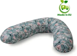 Coussin D'allaitement Bubaba - Coussin De Maternité Avec Housse Lavable - Flamingo Forest (170x35cm)