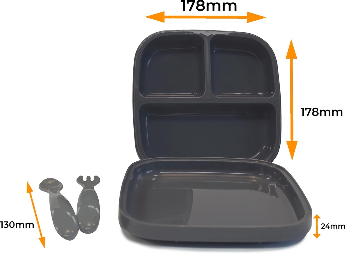 Set De Table Deryan Quuby - Set De Table - Set D'assiettes - Vaisselle Enfant - Gobelet - Blauw/ Grijs 6 Set De Table Deryan Quuby - Set De Table - Set D'assiettes - Vaisselle Enfant - Gobelet - Blauw/ Grijs – Image 6