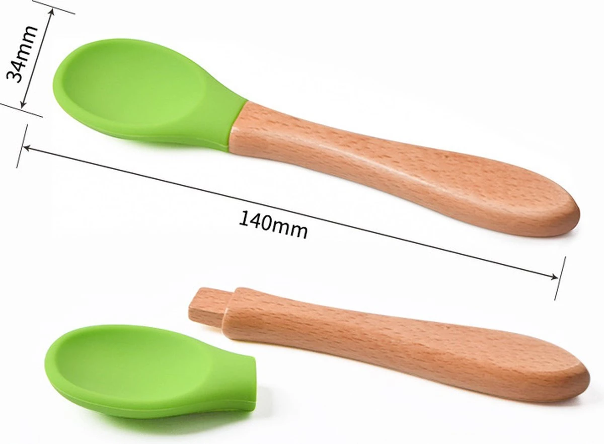 Dutsi - Set De Couverts Enfant En Siliconen Et Bois - Gris Ciment 10 Dutsi - Set De Couverts Enfant En Siliconen Et Bois - Gris Ciment – Image 10