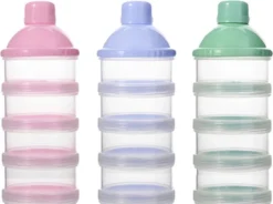 Lait En Poudre - Poudre Pour Bébé Boîte Doseuse - Flacon Doseur - Cadeau De Maternité - Bacs De Rangement - Distributeur - Rose