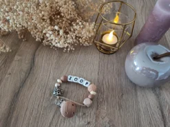 Chaîne De Tétine Avec Naam - Chaîne De Tétine Personnalisée - Cadeau De Douche De Bébé - Cadeau Personnalisé - Chaîne Pour Tétine - Marron Léopard -Bébé Soldes Boutique 1200x900 15