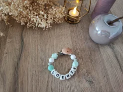 Attache Tétine Avec Naam - Attache Tétine Personnalisée - Cadeau Baby Shower - Cadeau Personnalisé - Chaîne Pour Tétine - Gris Vert -Bébé Soldes Boutique 1200x900 18