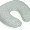 Doomoo Softy - Petit Coussin D'allaitement - Billes Ultra Fines Et Silencieuses - Coton Organique - 150 Cm - Cloudy Kaki