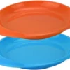 Tom Assiette Plate 22 X 19,5 Cm Polypropylène Oranje/ Bleu 2 Pièces