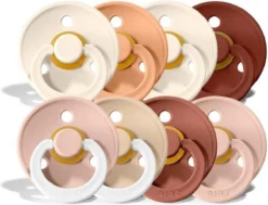 Tétines BIBS | Mélange De Baies De Sucettes | Lot De 8 Pièces ||ENSEMBLE AVANTAGE | Trayon | Sucette | Sucette | Nourrisson | Taille 1 - âge 0- 6 Mois|