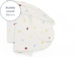 Doomoo Buddy Cover - Housse Pour Coussin D'allaitement Buddy - Coton Organique - 180 Cm - Happy Colors