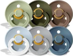 Tétines BIBS | Tétines Forêt Mix | Lot De 6 Pièces | Lueur Bleu Bébé | 2x Vert | Bleu | Marron | Gris| ENSEMBLE AVANTAGE | Trayon | Sucette | Sucette | Nourrisson | Taille 2 - âge 6-18 Mois|